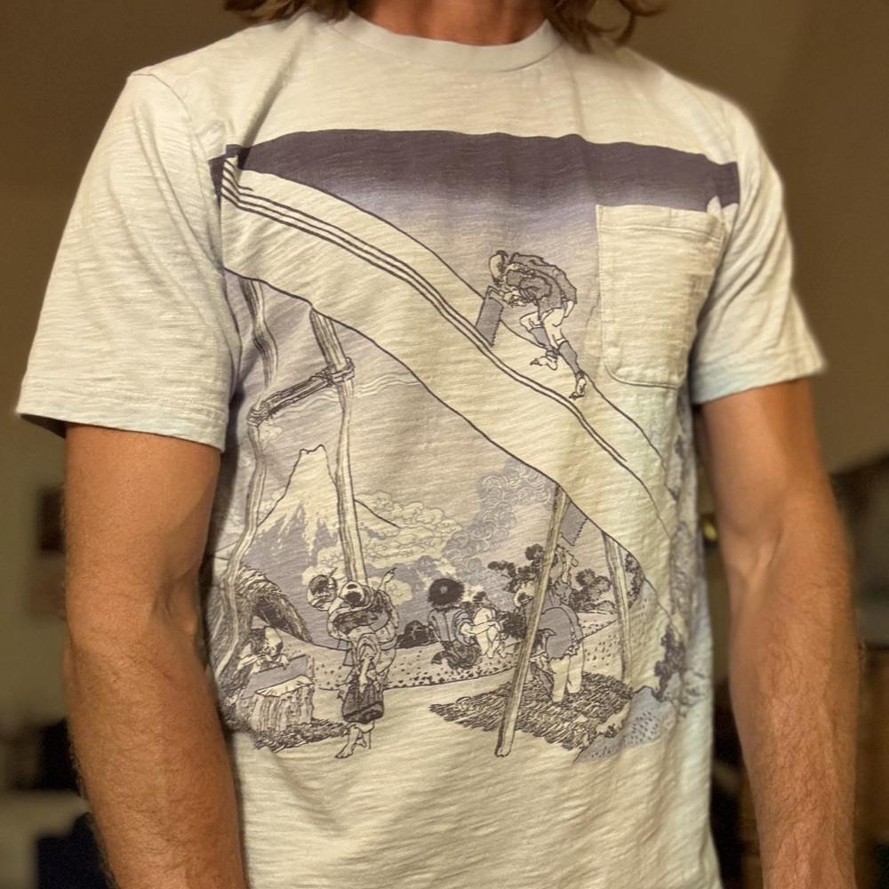 Graphic Print Gray T-Shirt